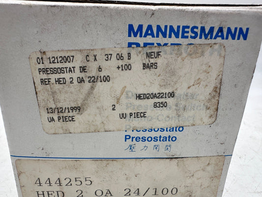 MANNESMANN REXROTH HED 2 OA 24/100 HYDRONORMA PRESSOSTAT - KLR Automation