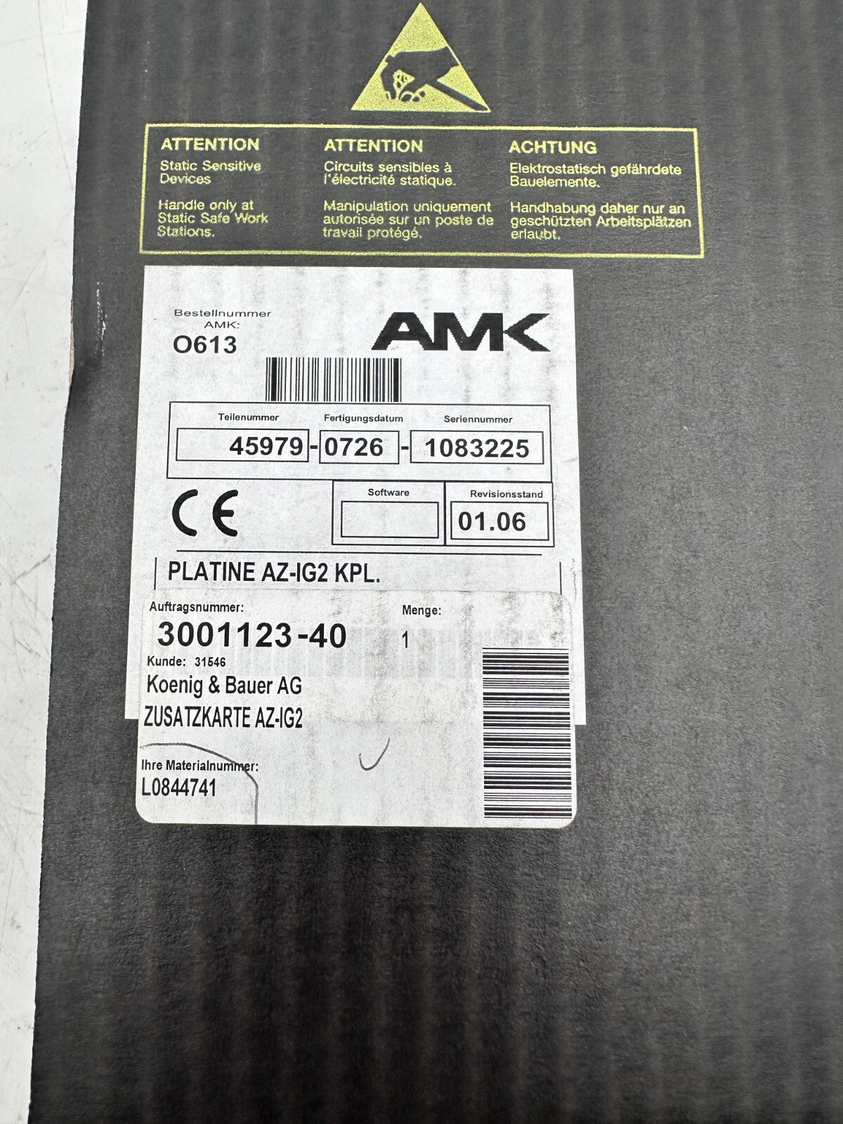 AMK AZ - IG2 CARTE REGULATEUR - KLR Automation