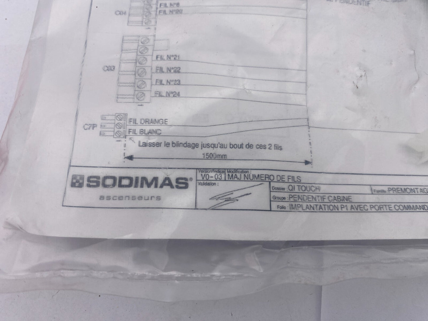 SODIMAS PORTE COMMANDE Elevator parts lift - KLR Automation