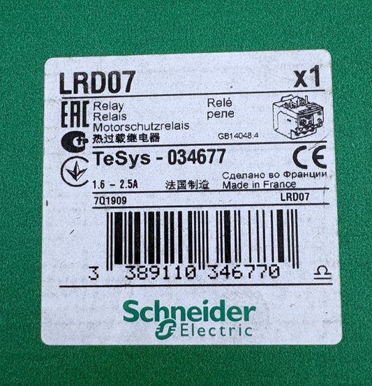 SCHNEIDER ELECTRIC RELAY LRD07 x1