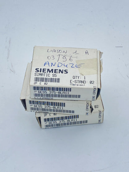 3pc x Siemens Simatic s5 6ES5 375 - 8LA11 8K x 8Bit Memory Submodule - KLR Automation