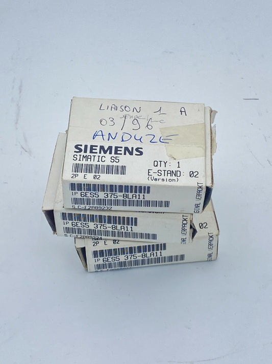 3pc x Siemens Simatic s5 6ES5 375 - 8LA11 8K x 8Bit Memory Submodule - KLR Automation