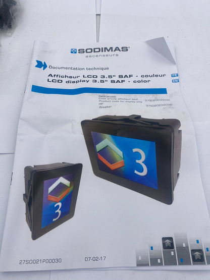 SODIMAS LCD DISPLAY 3.5’’ SAF COLOR 37SO20E00032 37SO20E00036Elevator parts lift - KLR Automation