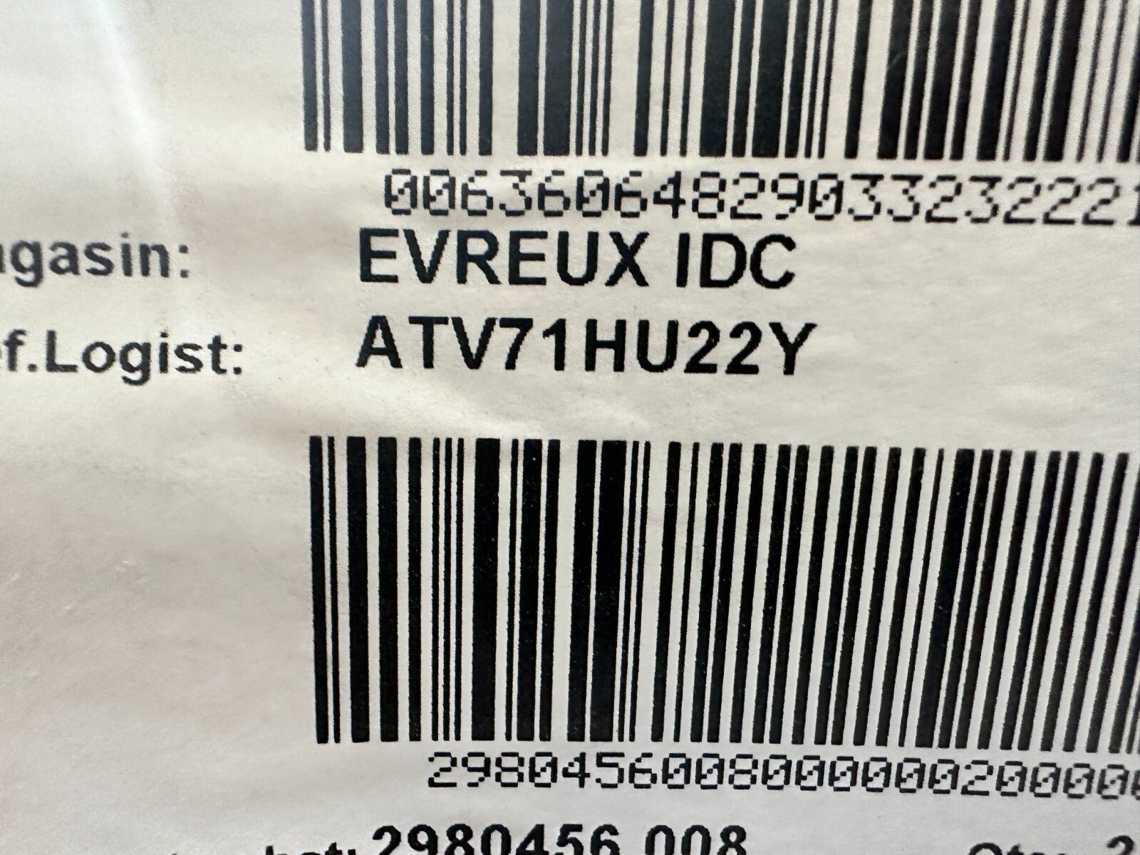 Schneider Electric ATV71HU22Y Variable speed drive ATV71 S6 3612 - KLR Automation