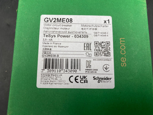 SCHNEIDER ELECTRIC GV2ME08 DISJONCTEUR MOTEUR