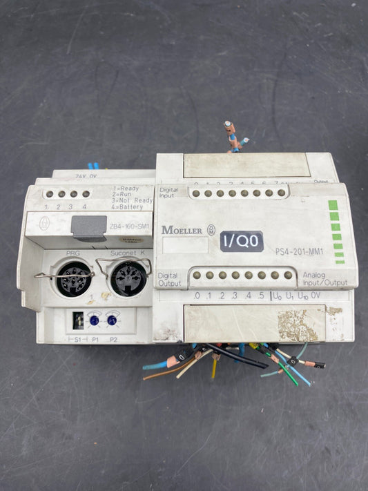 MOELLER PS4 - 201 - MM1 PROGRAMMABLE CONTROLLER+FLASH RAM MODULE ZB4 - 160 - SM1 - KLR Automation
