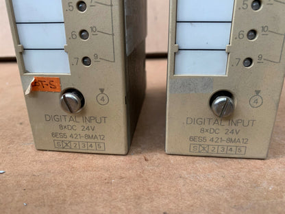 2 x Siemens SIMATIC S5 421 DIGITAL INPUT  6ES5421-8MA12