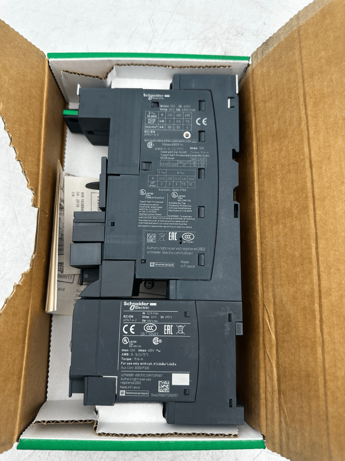 SCHNEIDER ELECTRIC LU2B12FU REVERSER POWER BASE 32A 600V - KLR Automation