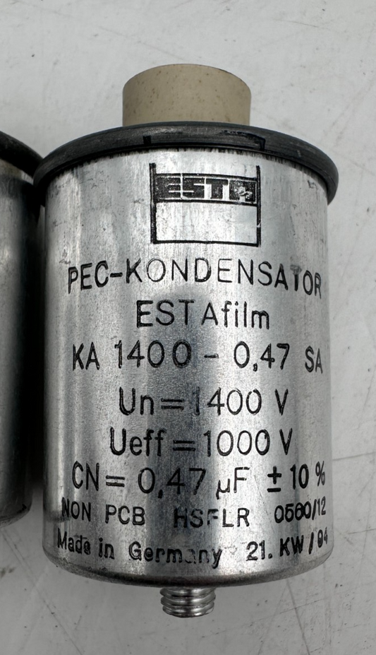 ESTA ESTAFILM PEC-KONDENSATOR KA 1400 0.47 SA NON PCB HSFLR 0560/12 x3pc