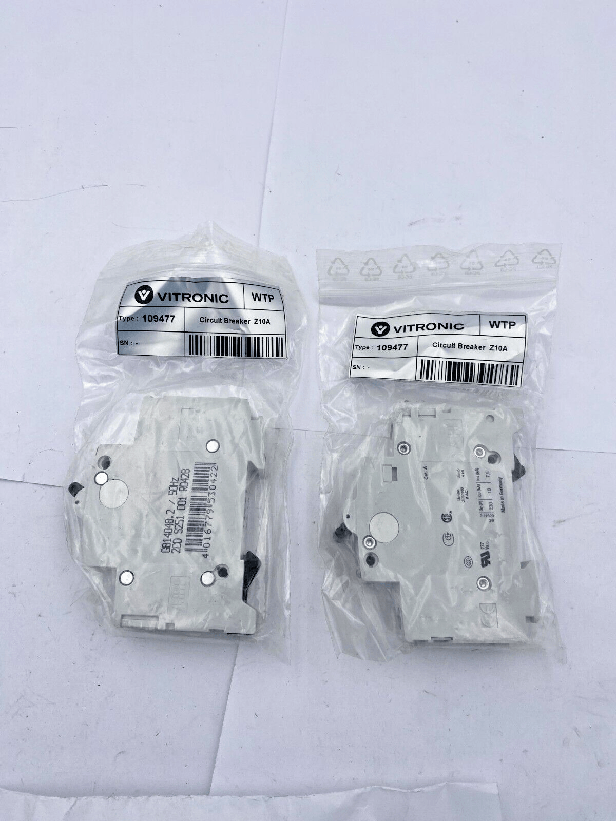 7pc x VITRONIC ABB 109477 CIRCUIT BREAKER Z10A - KLR Automation