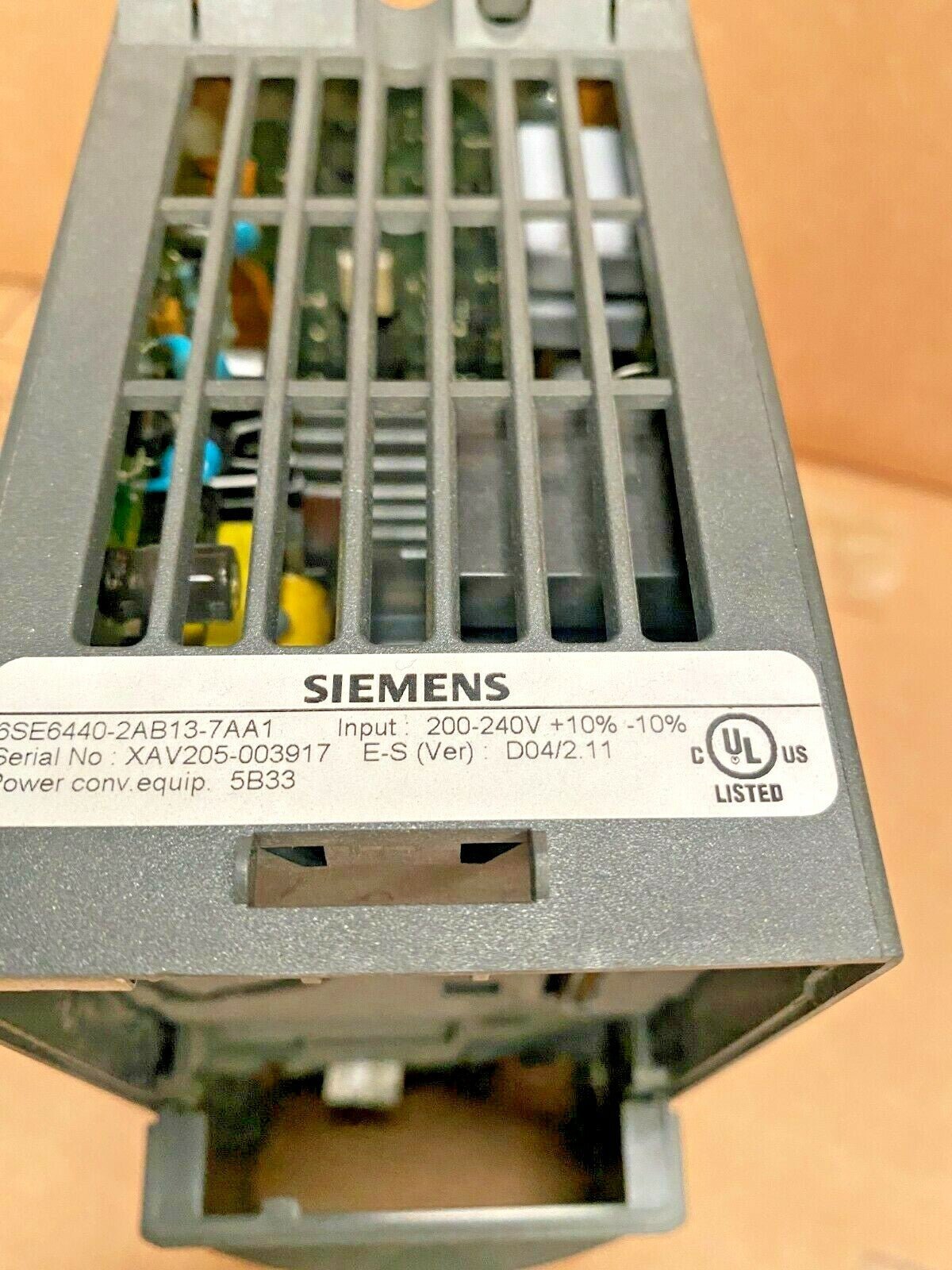 SIEMENS 6SE6440 - 2AB13 - 7AA1 Micromaster 440 - KLR Automation