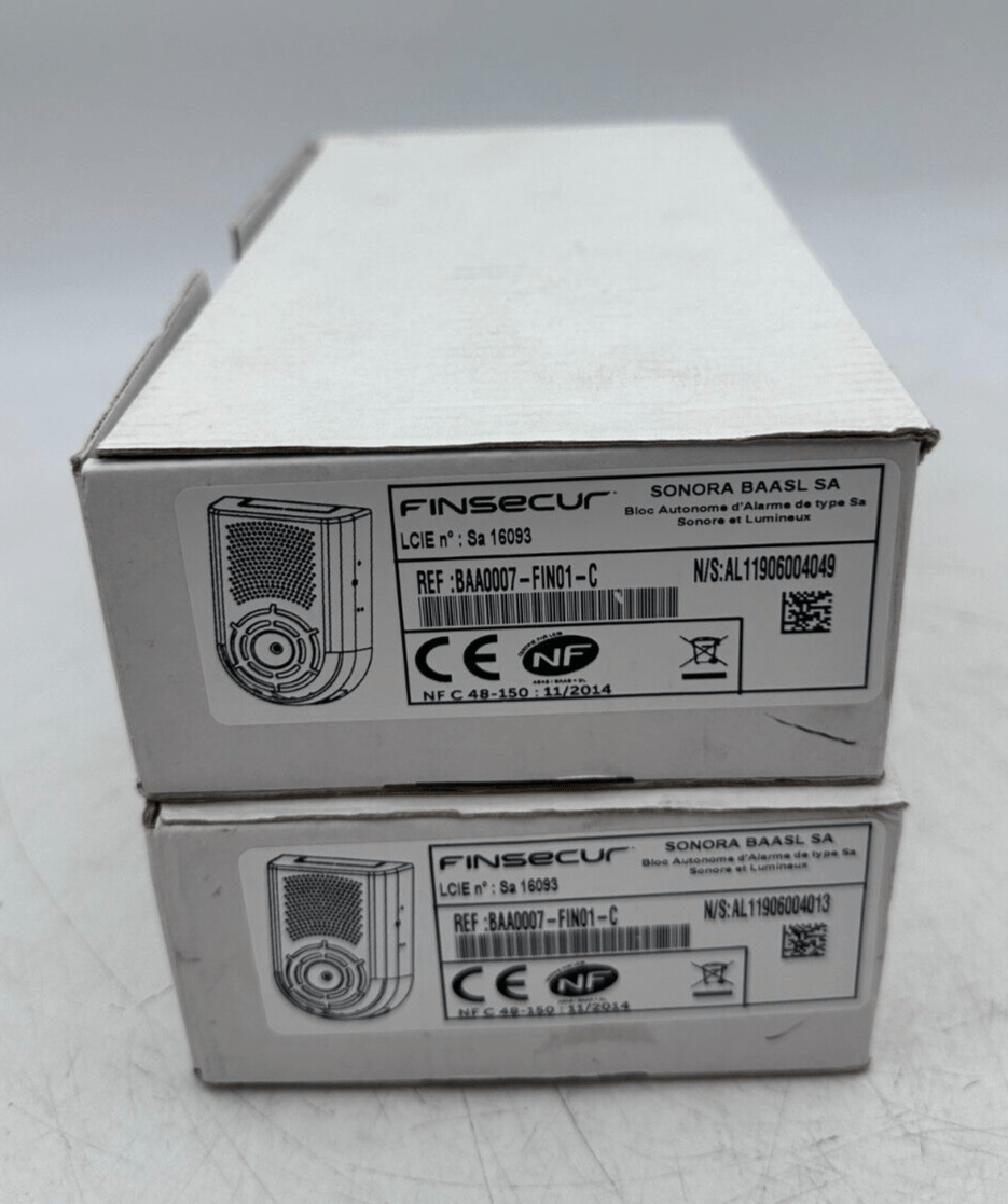 FINSECUR BAA0007 - FIN01 - C BLOC D'ALARME AUTONOME DE TYPE SA SONORE ET LUMINEUX x1 - KLR Automation