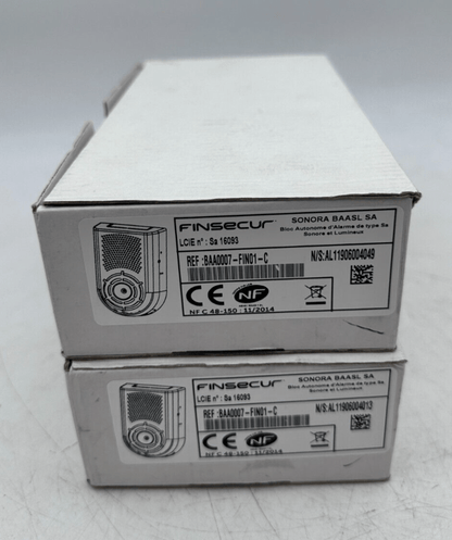 FINSECUR BAA0007 - FIN01 - C BLOC D'ALARME AUTONOME DE TYPE SA SONORE ET LUMINEUX x1 - KLR Automation