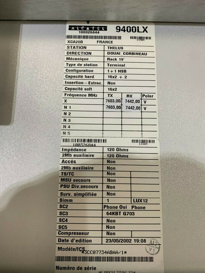 Alcatel - Lucent 9400 LX Series Digital Microwave Radio Links - KLR Automation