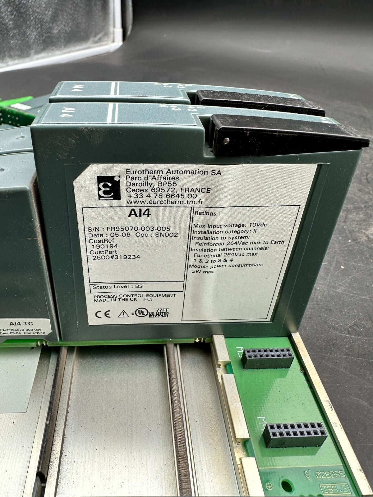 EUROTHERM Process Control  2500c 2500 UW ENETMBUS + RLY4 +2pc - AI4 + S04