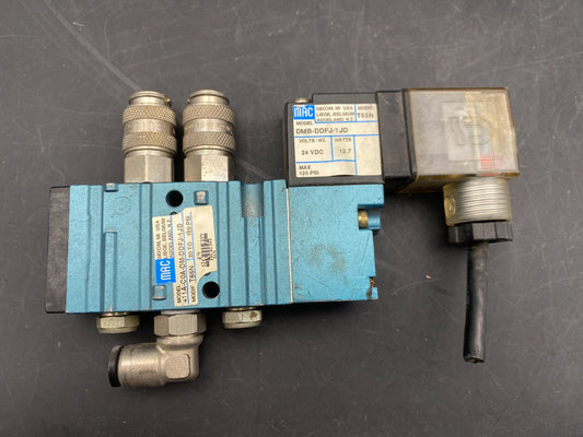 MAC 411A-C0A-DM-DDFJ-1JD + DMB-DDFJ-1JD 24VDC SOLENOID VALVE