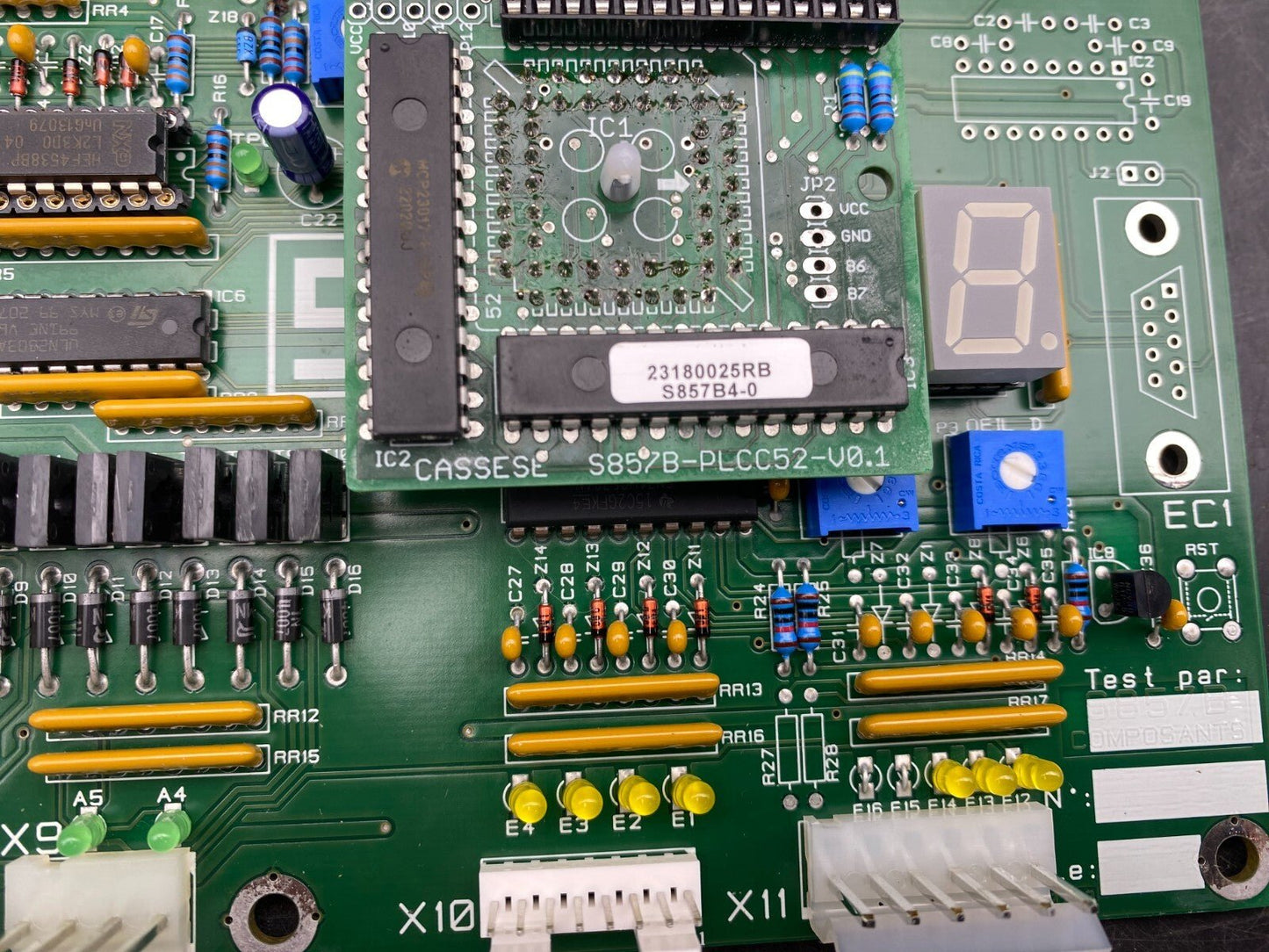 CASSESE S857B - PLCC52 - V0.1 S857B4 - 0 23180025RB CARTE PCB AFFICHEUR DIGITAL x1pc - KLR Automation