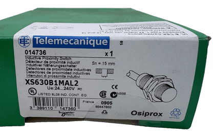 TELEMECANIQUE DETECTEUR DE PROXIMITE XS6 30B1MAL2 15mm x1 - KLR Automation