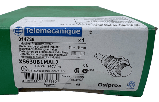 TELEMECANIQUE DETECTEUR DE PROXIMITE XS6 30B1MAL2 15mm x1 - KLR Automation
