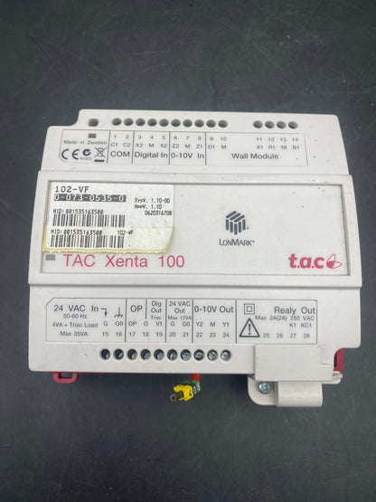 SCHNEIDER ELECTRIC TAC XENTA 100 102 - VF 0 - 073 - 0535 - 0 CONTROLLER WITH VALVE REHEA - KLR Automation