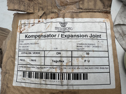 TRELLEBORG TEGUFLEX P DN 50 HYPALON VERDE PN10 EXPANSION JOINT - KLR Automation