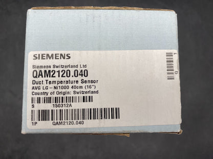 SIEMENS QAM2120.040 DUCT TEMPERATURE SENSOR - KLR Automation