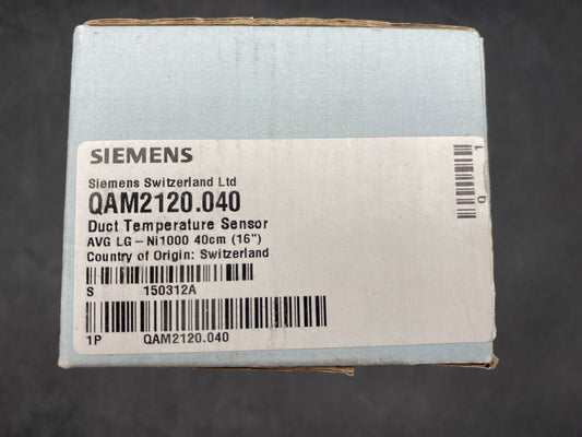 SIEMENS QAM2120.040 DUCT TEMPERATURE SENSOR - KLR Automation