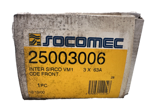 SOCOMEC 25003006 INTERRUPTEUR SIRCO VM1 3x63A + COMMANDE FRONTALE
