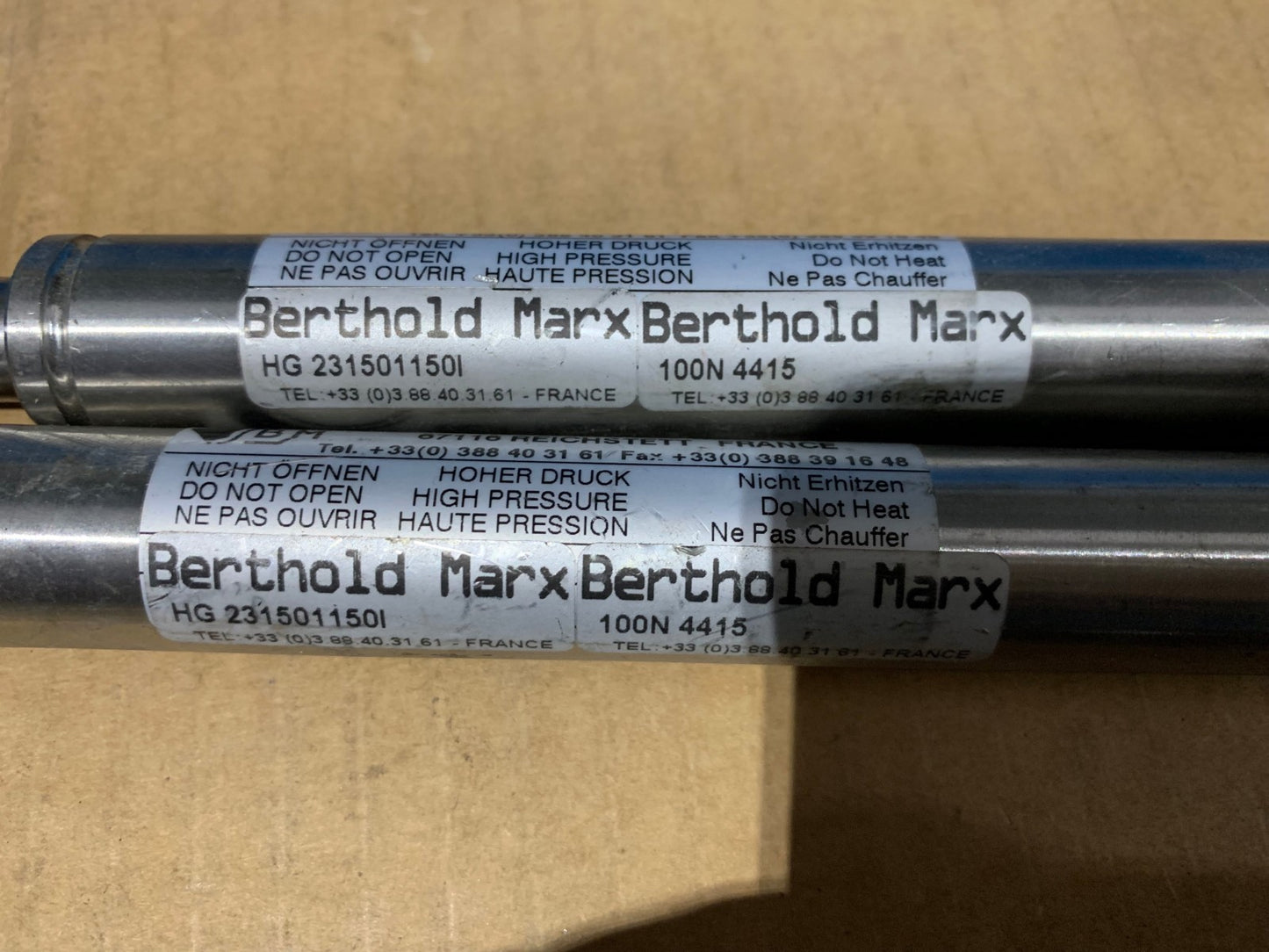  6 verins .Berthold Marx 1500300D10 49/15  ST 1500100D10 4415 HG 231501150I 100N