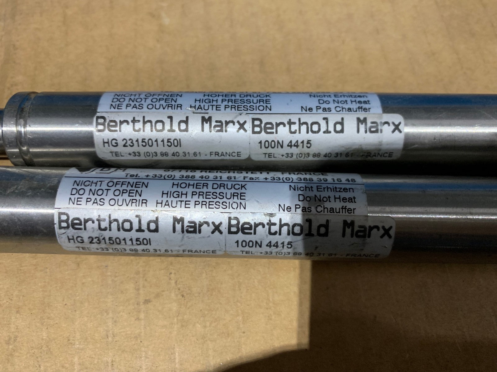 6 verins .Berthold Marx 1500300D10 49/15  ST 1500100D10 4415 HG 231501150I 100N