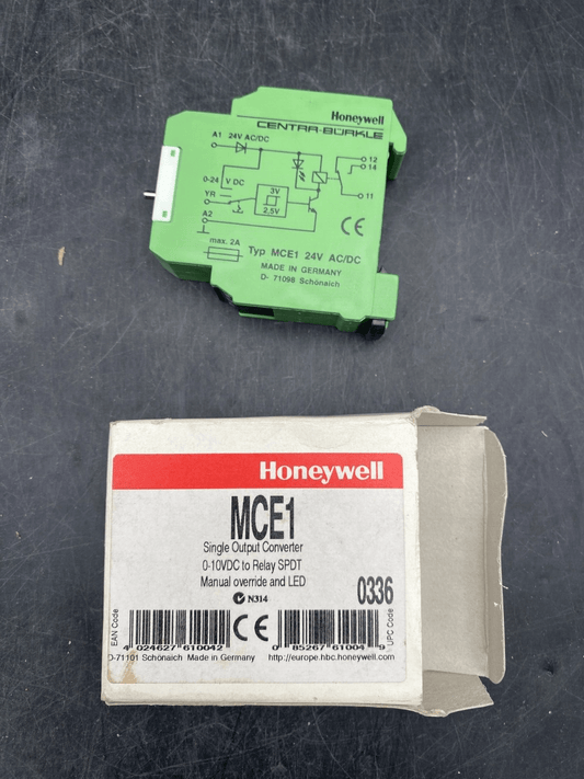 HONEYWELL MCE1 SINGLE OUTPUT CONVERTER 0 - 10VDC TO RELAY SPDT - KLR Automation