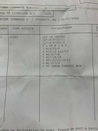 Shoei SHK Card  1R7 /8/9/10/11 , 1R7.. M14..M5..PC large control Box ..M1...