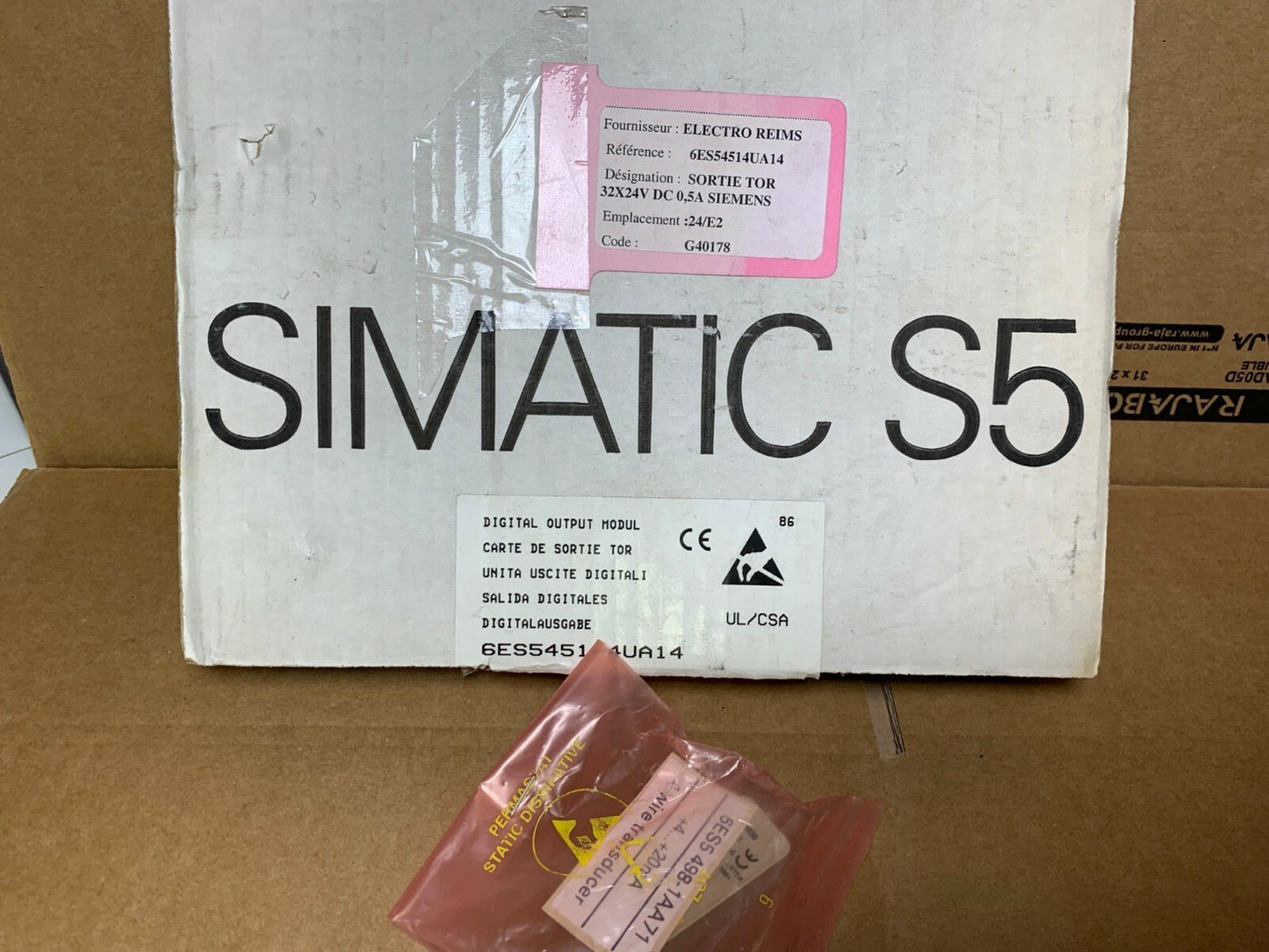1 x SIEMENS SIMATIC S5 6ES5451 - 4UA14 new + 6es5 498 - 1AA71 - KLR Automation
