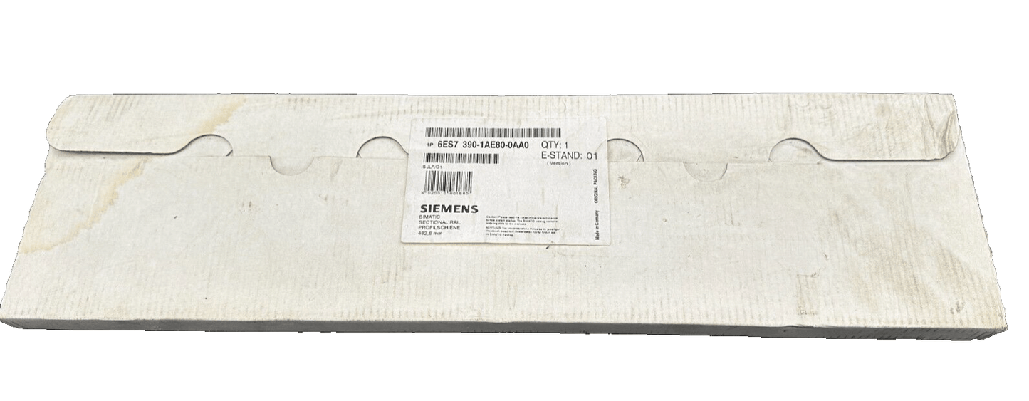 SIEMENS 6ES7390 - 1AE80 - 0AA0 SIMATIC SECTIONAL RAIL 482,6mm - KLR Automation