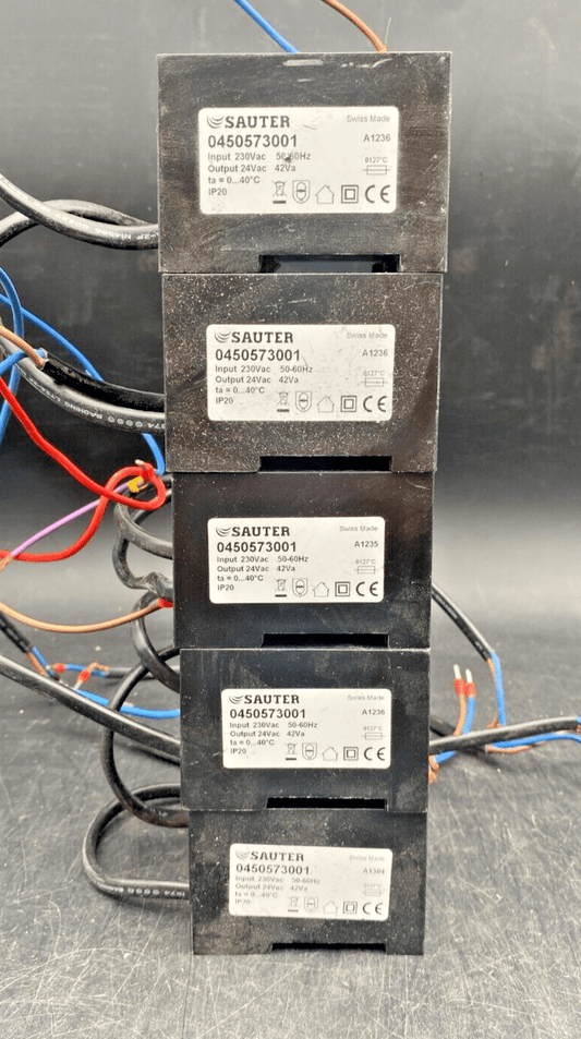 LOT DE 5 SAUTER 0450573001 TRANSFORMER 230 VAC 24VAC - KLR Automation