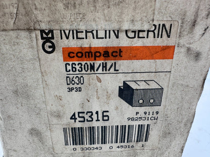 MERLIN GERIN C630N/H/L D630 3P3D 45316 - KLR Automation