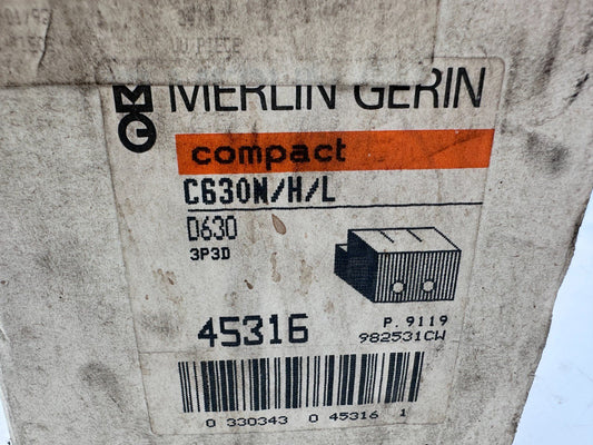MERLIN GERIN C630N/H/L D630 3P3D 45316 - KLR Automation
