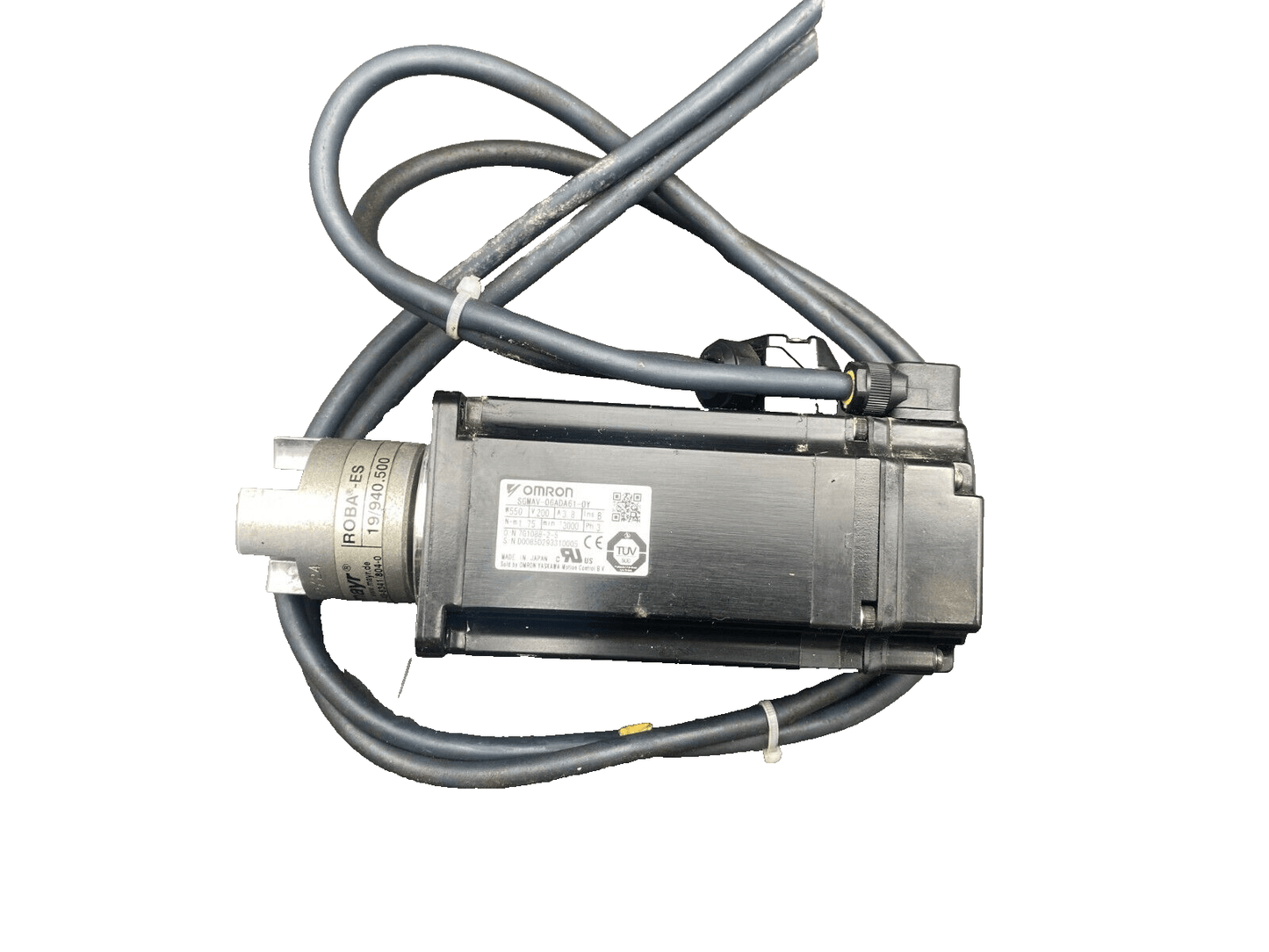 OMRON SGMAV - 06ADA61 - 0Y 550W 200V 3.8A 3PH 1.75 Nm 3000 tr/min SERVOMOTOR x1pc - KLR Automation
