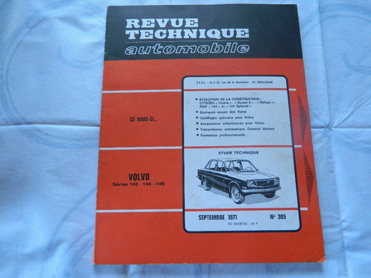 RTA revue technique automobile etat comme neuf VOLVO 142/ 144/ 145 n305 - KLR Automation
