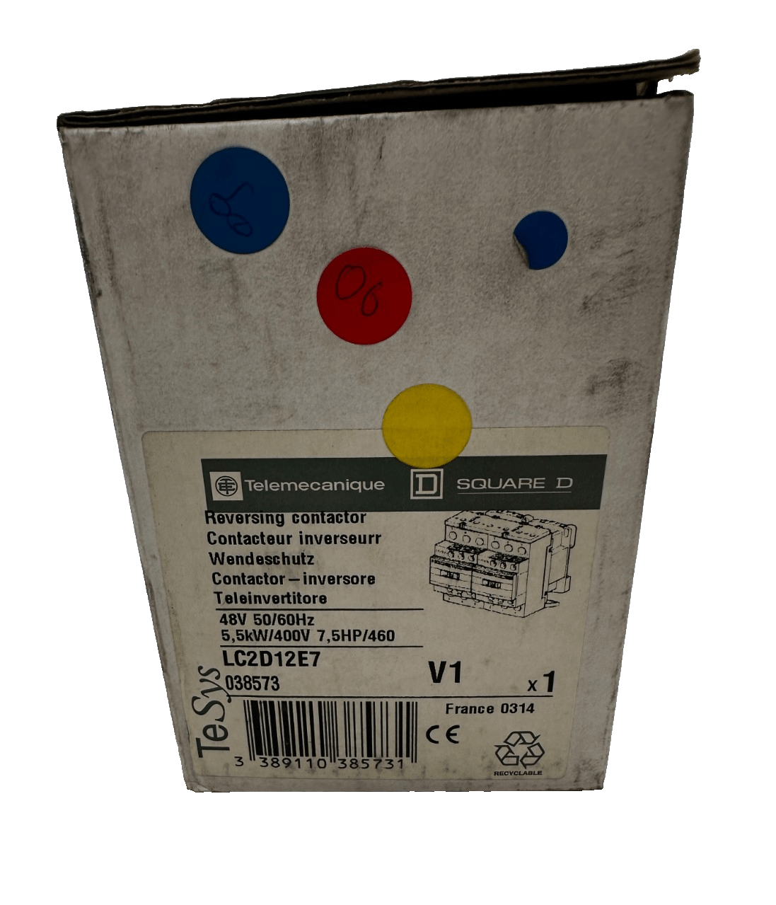 TELEMECANIQUE LC2D12E7 REVERSING CONTACTOR 5.5kW 400V 7.5HP - KLR Automation