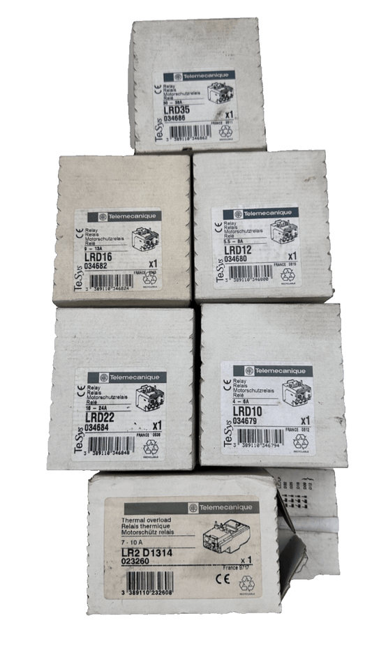 LOT RELAIS TELEMECANIQUE LRD10 + LRD22 + LRD12 + LRD16 + LRD35 + LR2D1314 - KLR Automation