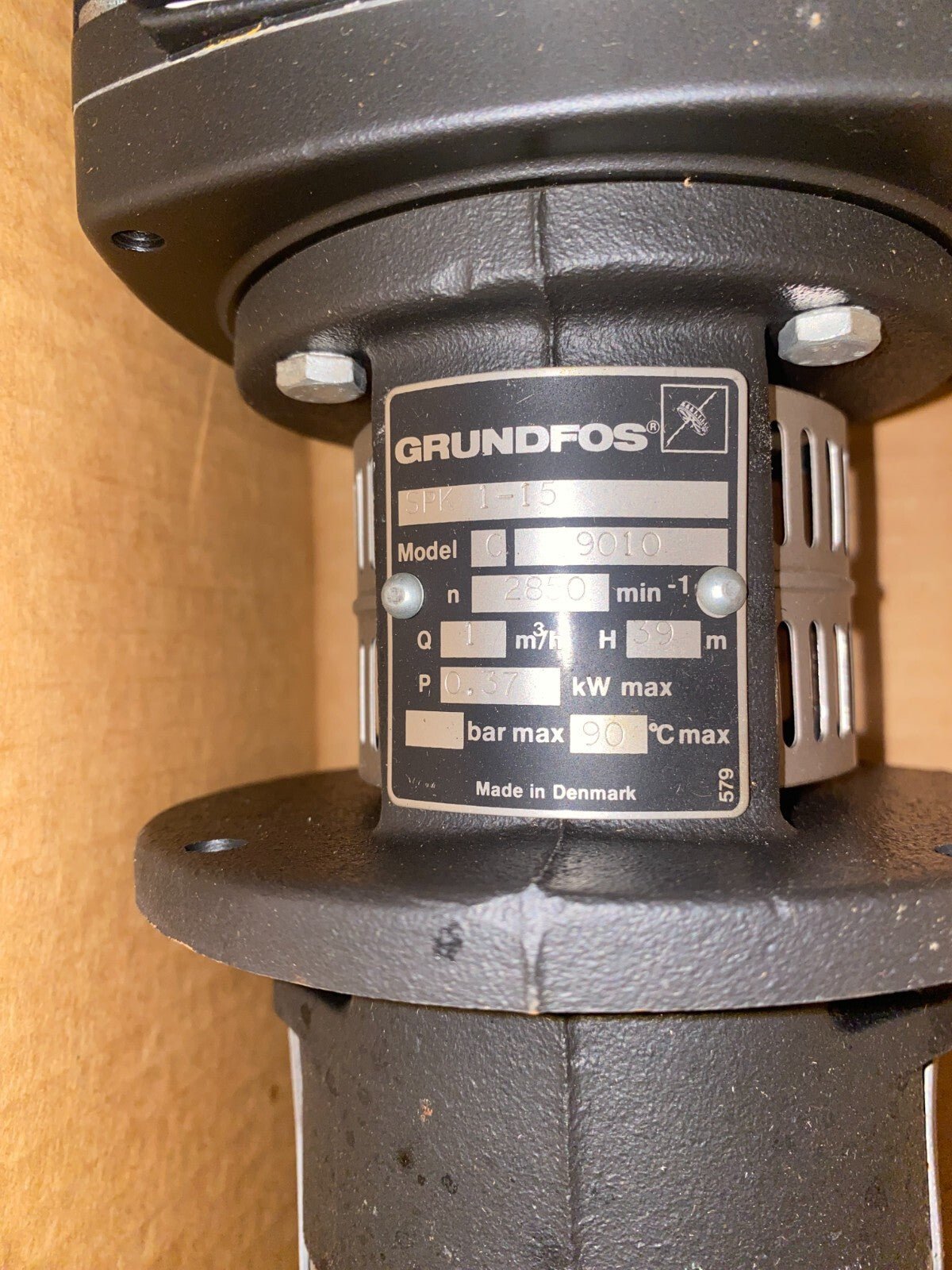 GRUNDFOS SPK 1 - 15 C 9010 2850 MIN - 1 1M3/H 39M 0.37 kW - KLR Automation