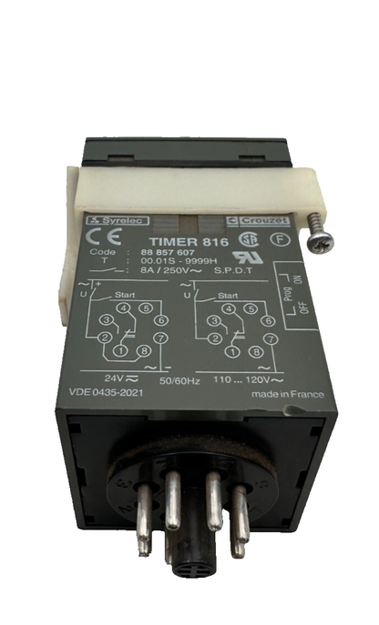 CROUZET TIMER 816 88857607 88 857 607 00.1S-9999H 8A/250V
