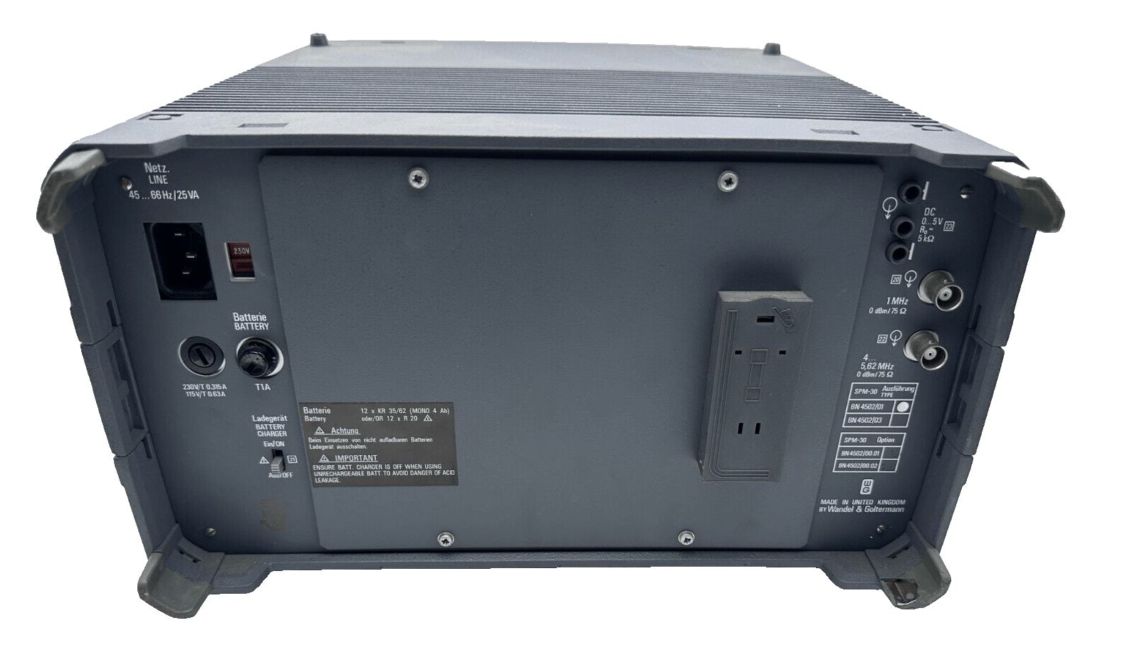 WANDEL & GOLTERMANN SPM - 30 BN 4502/01 LEVEL METER 200 Hz - 1.62 MHz - KLR Automation