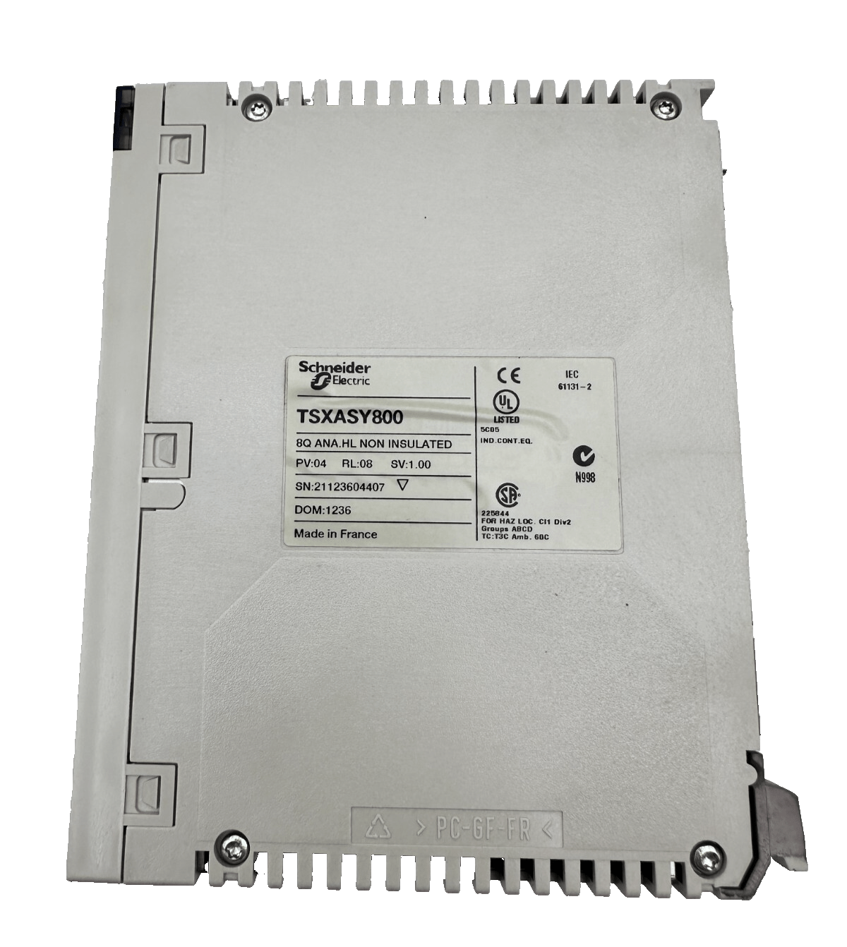 SCHNEIDER ELECTRIC TSXASY800 8Q ANA. HL NON INSULATED PV 04 RL 08 - KLR Automation