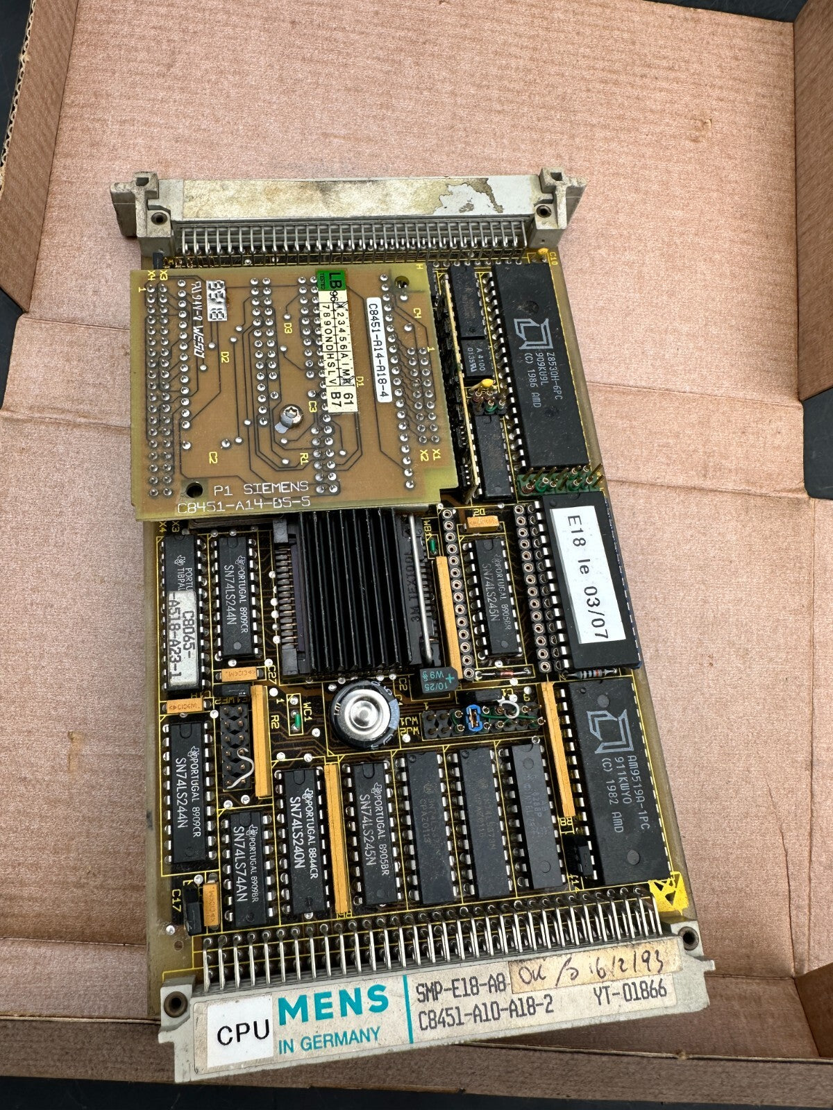 1pc x Siemens SMP-E18-A8 CPU Board Rexroth C8451-A10-A18-2