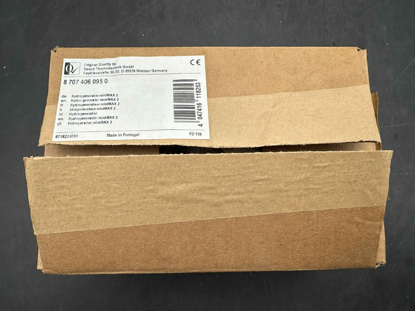 BOSCH ELM LEBLANC 87074060950 8 707 406 095 0 HYDROGENERATEUR MINIMAX 2
