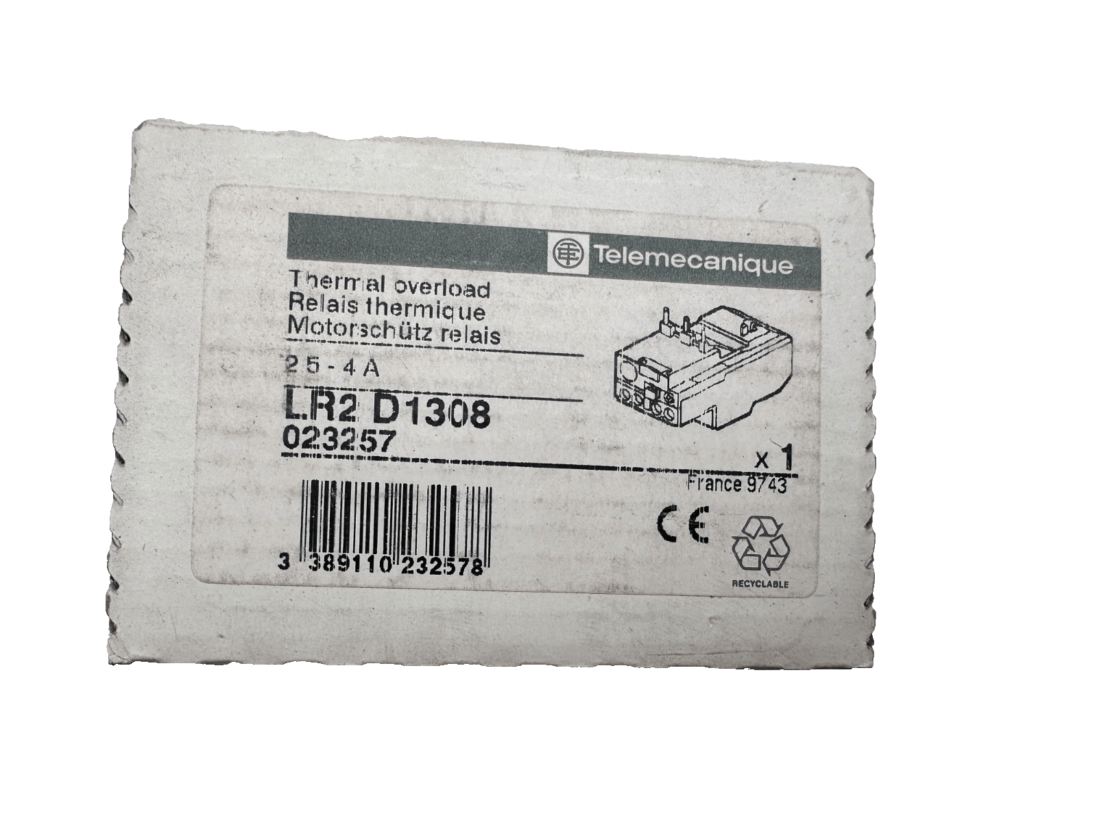 4pc x TELEMECANIQUE LR2D1308 RELAIS THERMIQUE - KLR Automation