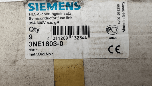 SIEMENS 3NE1803 - 0 SITOR 690 VAC SEMICONDUCTOR FUSE LINK x9pc - KLR Automation