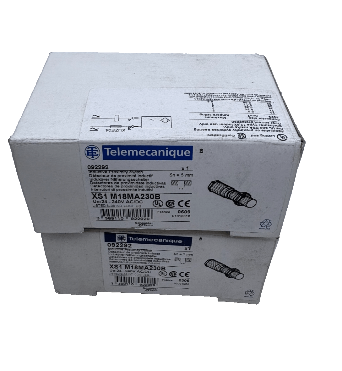 TELEMECANIQUE DETECTEUR DE PROXIMITE XS1 M18MA230B 5mm x1 - KLR Automation
